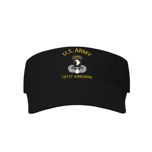 101st Airborne Air Assault Paratroops Veteran Stay Cool and Protected in The Sun with Our Sunscreen Visor Cap - Perfect for Outdoor Activities Black