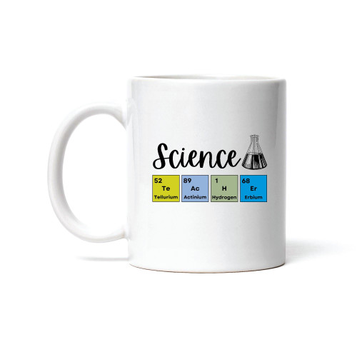 Science Teacher Gift Perfect for Elementary Chemistry Teacher Funny Teacher Periodic Table 11oz 15oz White Coffee Mug
