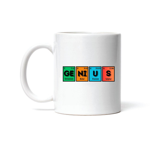Funny White Gift for Chemistry Lovers Periodic Table of Elements Mug 11oz 15oz White Coffee Mug