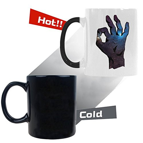 The Circle Game Coffee Mugs Heat Sensitive Morph Mug Ceramic Material Color Change Morning Mug 11 Ounces