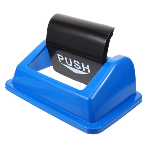 CHILDWEET Trash Can Lid Waste Bin Cover Push Waste Bin Lid Rocker Flip Bucket Lid Garbage Can Replacement Lids Recycling Container Lids Replacement Only Plastic To Rotate Accessories Outdoor