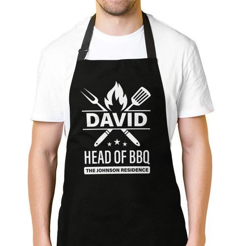 winorax Personalized Head Chef Aprons Custom Aprons For Men BBQ Kitchen Cooking Chef Gifts For Daddy Birthday Fathers Day