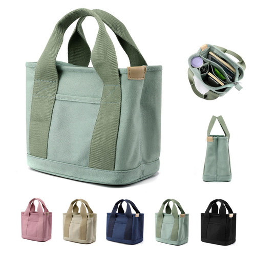 2023 New Women Large Capacity Multi-pocket Handbag, Multi-compartment Canvas Crossbody Shoulder Tote Bag For Travel Work.