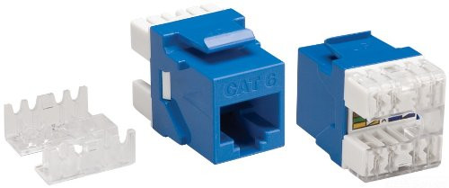 Allen Tel AT66-20 Category 6 High Density Jack Module, Blue, 1 Port, T568-A/B Wiring, 110 Termination, 8 Position, 8 Conductor