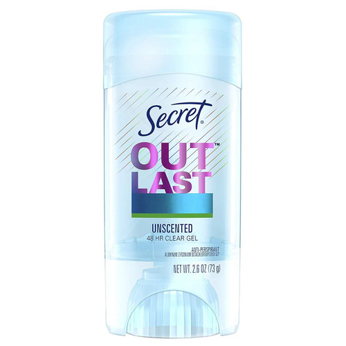 Secret Outlast Xtend Antiperspirant & Deodorant Clear Gel, Unscented 2.7 oz (Pack of 3)