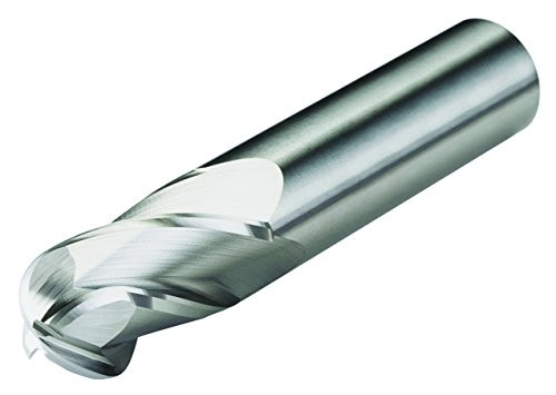Micro 100 BEMM-030-4 4-Flute 30 Ball Nose End Mill, Metric Dimensions, 3 mm Cutter Diameter, 3 mm Shank Diameter, 38 mm Overall Length, 15 mm Flute Length, Solid Carbide Tool