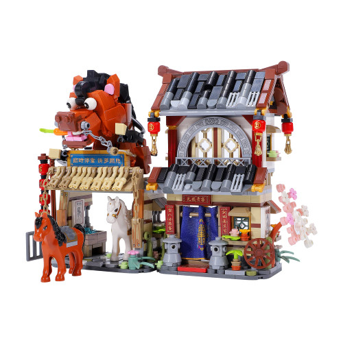 Hikoshi Mini Building Blocks Set - 997 Pcs Mini Bricks MOC Post Station City Street Creative Building Toys Model Particle Construction Assembly Toy for Boys Girls(Not Compatible with Lego)