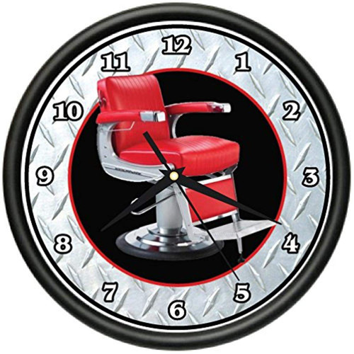 Barber Chair Wall Clock Hair Salon Stylist Shop Gift