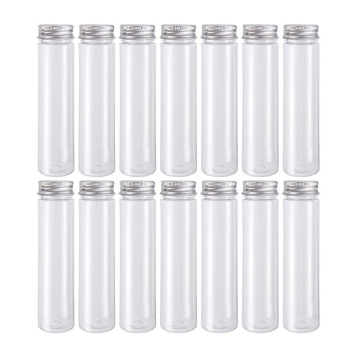 30pcs Candy Tube Bottle Science Party Beads Decor for Home Laboratory Test Tubes Gumball Tubes Test Tubes with Cork stoppers Science Test Tubes with Cover Empty Bottle pet Plastic