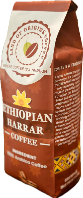 ETHIOPIAN HARRAR GROUND Coffee I Land of Origins Coffee I Medium Roast Ground ETHIOPIAN Coffee (12 oz)