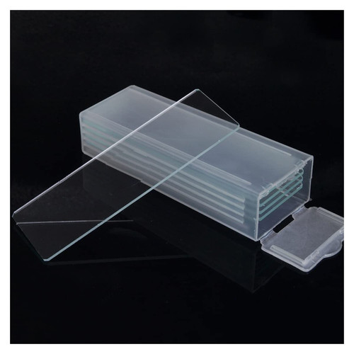 Microscope Kit 50 PCS 7103 Reusable Single Concave Blank Microscope Glass Slides Microscope Lens Adapters (Color : 5 PCS Single Concave)