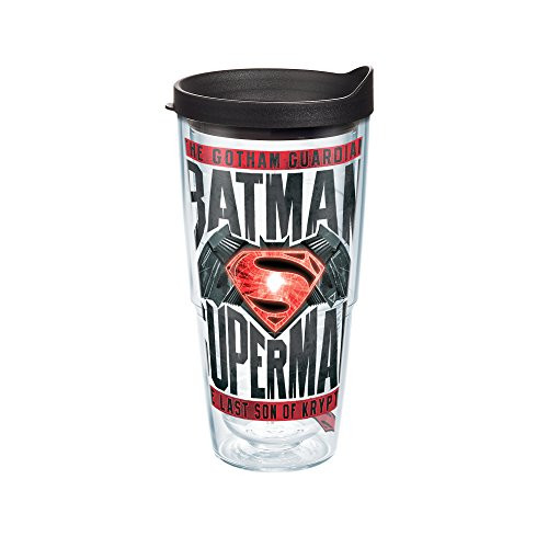 Tervis Warner Brothers Batman vs Superman Movie Wrap Tumbler with Black Lid, 24 oz, Clear Tervis Warner Brothers Batman vs Superman Movie Wrap Tumbler with Black Lid, 24 oz, Clear