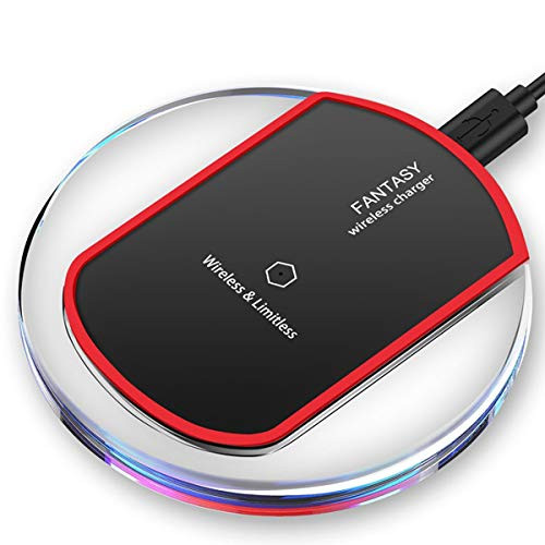 Wireless Charger Black Fast Ultra Slim 5W Wireless Charging Station Qi-Certified?Universal Wireless Charging Station Pad Compatible for Smart Phones and Other QI Devices(No AC Adapter?1 Pack)