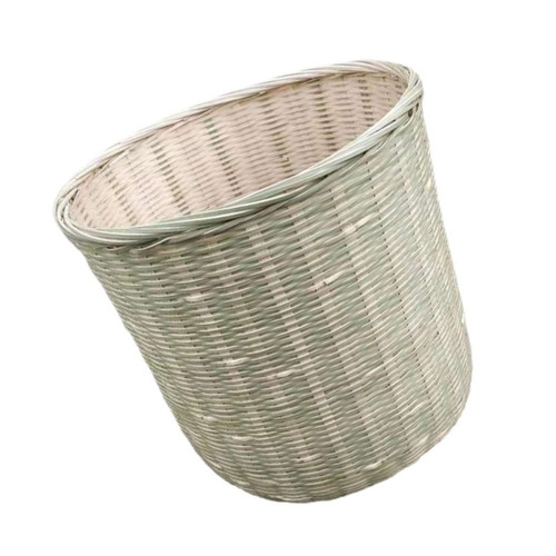 VILLCASE Bamboo Storage Basket Nursery Hamper Woven Storage Baskets Woven Plant Basket Rattan Woven Wastebasket Waste Bin Laundry Woven Trash Basket Office Water Hyacinth Bamboo Weaving