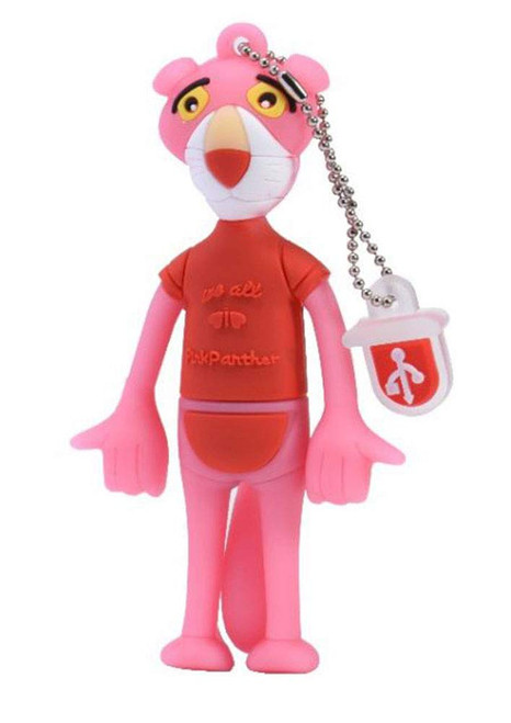 2.0 Pink Panther Cartoon 32GB USB External Hard Drive Flash Thumb Drive Storage Device Cute Novelty Memory Stick U Disk Cartoon
