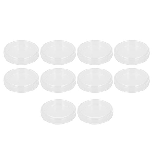 10pcs Petri Dish, Glass Petri Dishes, Borosilicate Petri Plates with Cover, Biochemical Laboratory Instruments