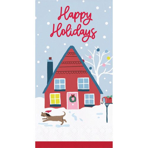 Christmas Village Guest Towels, 48 ct