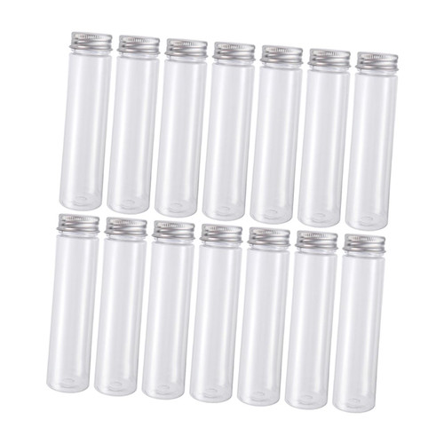 CIYODO 30pcs Candy Tube Bottle Sample Vial Bottle Small Test Tube Storage Tubes with Caps Beads Decor for Home Groaning Tube Candy Tubes Miniature Empty Medicine Bottle Pet Plastic
