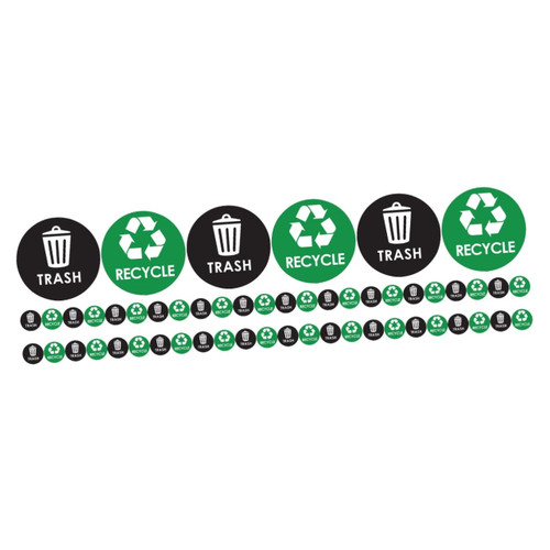 YARNOW 3 Sets Self Adhesive Recycling Stickers Waste Management Sticker Recycling Bin Labels Trash Can Symbol Trash Can Logo Symbol Recycling Bin Signs Waste Sorting Logo PVC Recyclable