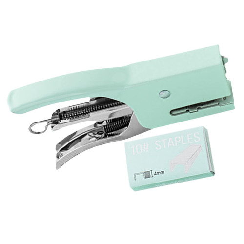 Lurrose 2 Sets Hand-held Stapler Multi-Function File Stapler Tool Office Desk Stapler Large Capacity Stapler Press Suits for Kids Portable Stapler Plastic Student Office Supplies Manual