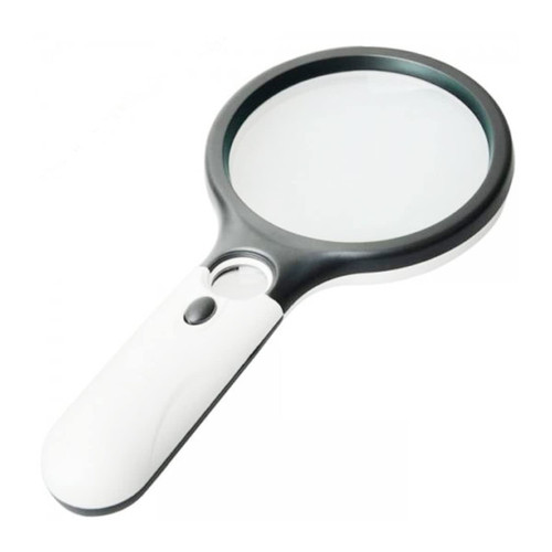 USEEV Microscope Adapter Handheld 3X 45X Illuminated Magnifier Microscope for Seniors Loupe with 3 LED Microscope Accessories