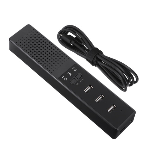 UKCOCO 1pc Mini Stereo Mini Audio Computer Speakers for Desktop Conference Microphone Desktop Speaker Mini mic Microphone Mini Microphone for Computer Mini Speaker USB Office Laptop abs