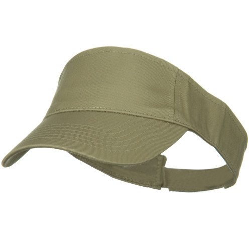 Cotton Twill Sun Visor - Khaki OSFM