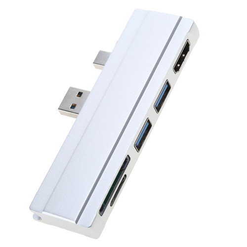 5 in 1 Type C Hub to Docking Station with Card Reader USB 3.0 HDD SSD Power Splitter Adapter Docking Station for Laptop USB C
