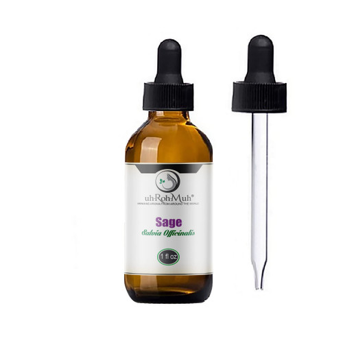 Pure Certified Organic Sage Essential Oil || USDA Certified Organic Sage Dalmatian Oil || Spain - 1 oz w/Pipette Pure Certified Organic Sage Essential Oil || USDA Certified Organic Sage Dalmatian Oil || Spain - 1 oz w/Pipette