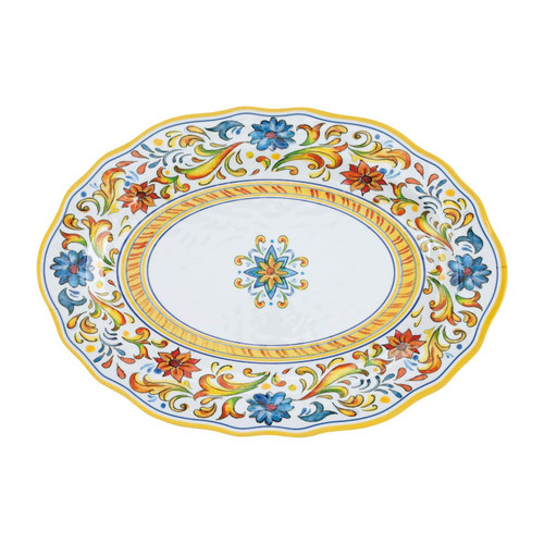 UPware Damask 16 Inch Melamine Oval Platter
