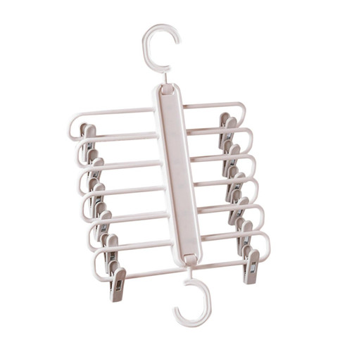 OKUMEYR Folding Trouser Hanger Trouser Hangers Pant Organizer Space Saving Pants Hangers Multi Hanger Pants Clothes Hangers Kids Hangers Dress Hangers Pp White Wooden Child Display Stand
