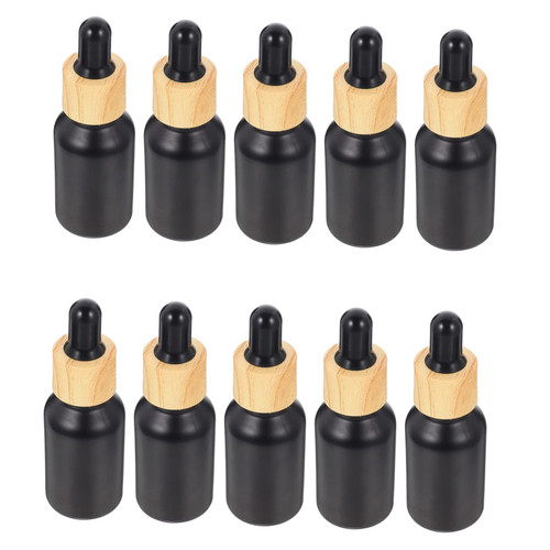 DOITOOL 10Pcs dropper essential oil bottle eye droppers dropper caps for essential oils glass bottles chemical dropper pipettes dropper makeup supply wooden travel face perfume