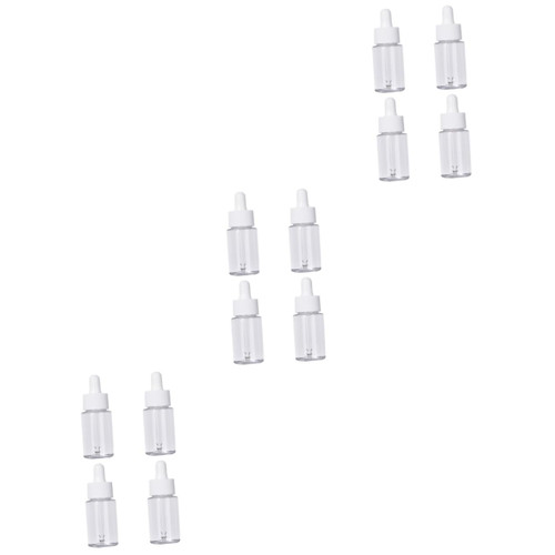 NOLITOY 12 Pcs Sub Bottles Dropper Fish Bowls for Goldfish Pipette Bottle Empty Sub Bottle Spray Bottles for Essential Oils Mini Glass Sub Bottle Empty Bottle White Essential Oil Bottle