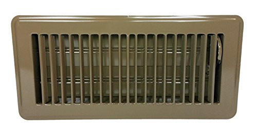 Hart & Cooley 421 4x12 GS HVAC Diffuser, 4" H x 12" W, 421 Steel Diffuser for Floor - Golden Sand (010719)