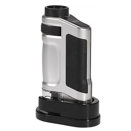 USEEV Microscope Adapter Multifunction Pocket Microscope Mini Magnifier LED Lighted Lamp Zoom Loupe Glass Microscope Accessories