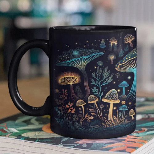 ivebed Bioluminescent Fungi Magic Mushroom Mug, Mushroom Mug, Black Mushroom Coffee Cup, Novelty Coffee Mugs, Cute Bioluminescent Mushroom Gifts, Gifts For Mushroom Lovers (Color : 1PCS) ivebed Bioluminescent Fungi Magic Mushroom Mug, Mushroom Mug, Black Mushroom Coffee Cup, Novelty Coffee Mugs, Cute Bioluminescent Mushroom Gifts, Gifts For Mushroom Lovers (Color : 1PCS)