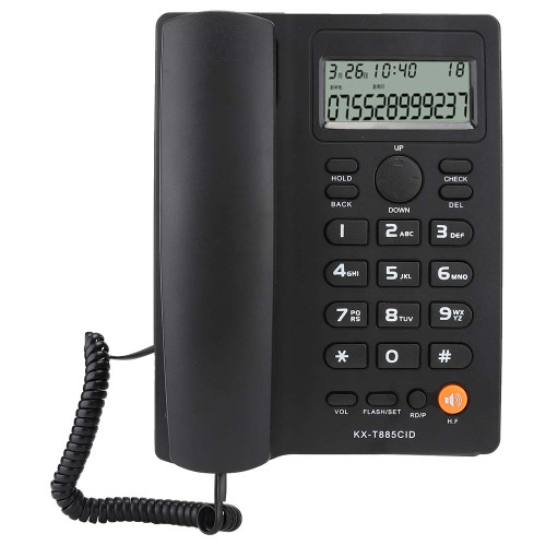 Caller ID Telephone Caller ID Telephone Hands Calling Home Office Hotel Landline Phone English (Black)