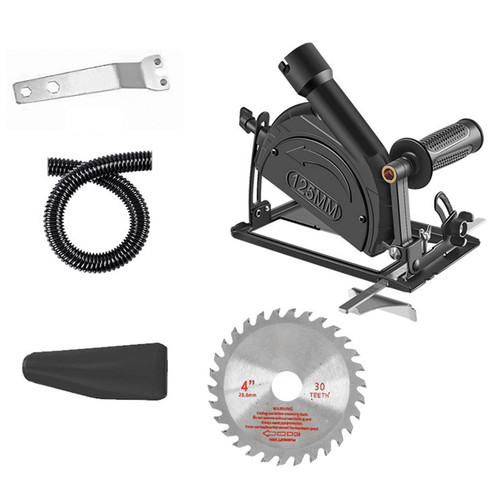 Angle Grinder Stand Kit, 45 Degree Adjustable Angle Grinder Accessories Shield Cover, Cutting Machine Woodworking Table Tool for 100 to 125mm Angle Mill (#2)
