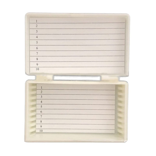 UIOYU Handheld Digital Microscope Accessories Plastic Microscope Slides Box 10pcs Slides Storage Microscope Accessories