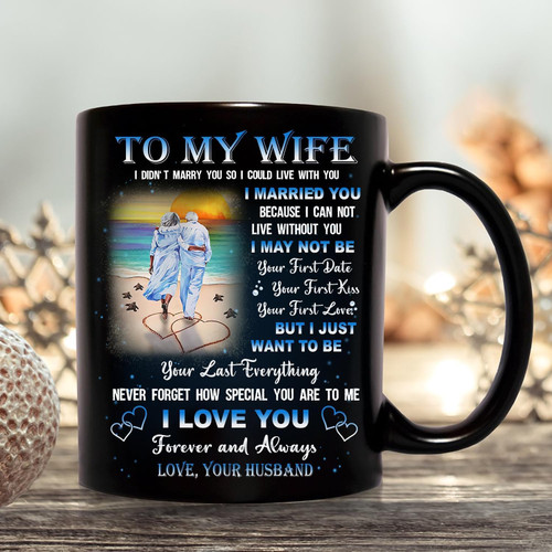 Personalized To My Wife I Didn't Marry You So I Could Live With You Mug Gifts For Wife from Husband Mug Gifts for Anniversary Custom Couple Coffee Mug Gifts for Wife Valentine's Day Gifts (Multi 3)