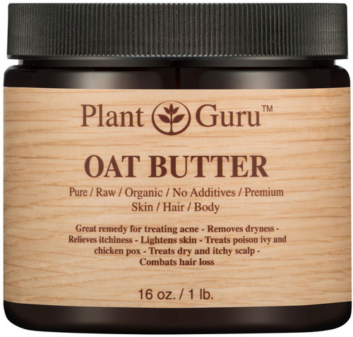 Oat Body Butter 16 oz. 100% Pure Raw Fresh Natural Cold Pressed. Skin Body and Hair Moisturizer, DIY Creams, Balms, Lotions, Soaps.