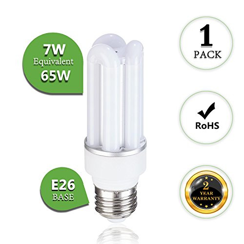 7 Watt LED Corn Lamp 65 Watt Replacement 120 Volt 700 Lumens 360 Beam Angle E26 Medium Base LED Light Bulb for Indoor Outdoor Lighting Bright, 2700K Warm White Glow 1 Pack