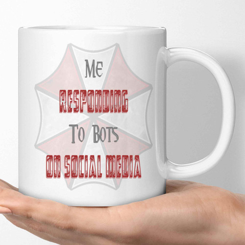 Sarcastic Social Media Lover's Gift - Ideal for Sister's Birthday - with Digital Laptop Meme Design Quote 11 Oz White Ceramic Coffee Mug