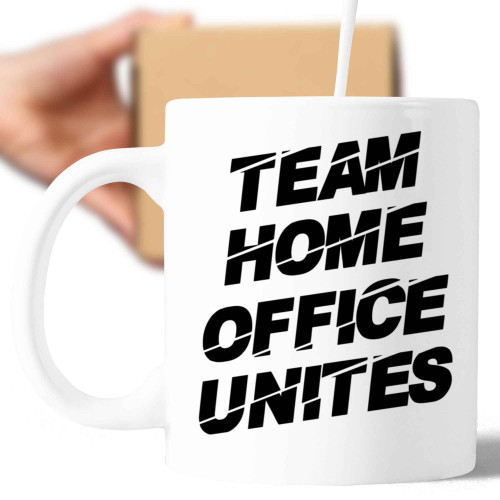 Cat Lover Gift for Home Office Workers - Cat Sleeping Next To Laptop for Remote Workers Message - Gift for Brother on Father's Day - 11 Oz White Ceramic Coffee Mug