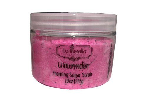 WATERMELON Exfoliating Foaming Sugar Body Scrub, 10 oz jar