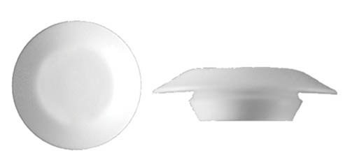 50 1/2' White Plastic Flush Type Hole Plugs 7/8' Head