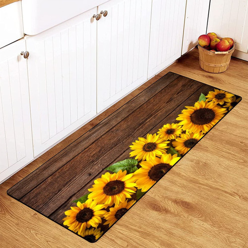 TsyTma Sunflower Kitchen Rugs Retro Yellow Flower Kitchen Mat Washable Non-Slip Bathroom Rug Runner Carpet Farmhouse Sunflower Decor fot Home Hallway Sink Stove Laundry 39x20 Inch TsyTma Sunflower Kitchen Rugs Retro Yellow Flower Kitchen Mat Washable Non-Slip Bathroom Rug Runner Carpet Farmhouse Sunflower Decor fot Home Hallway Sink Stove Laundry 39x20 Inch