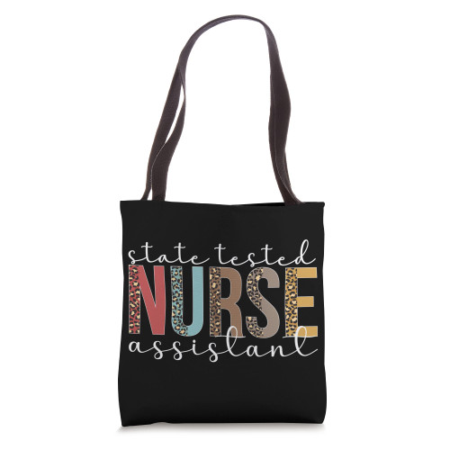 STNA Leopard State Tested Nursing Assistant Tote Bag