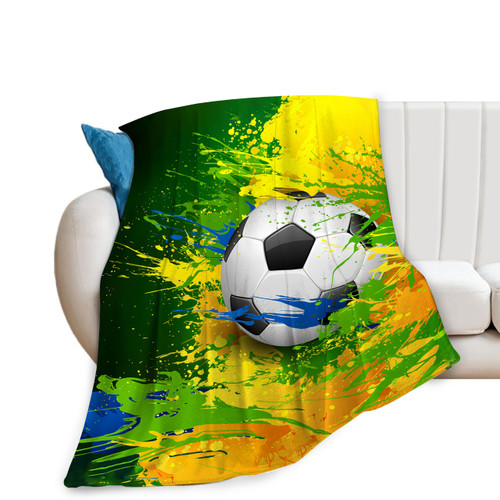 Soccer Blanket Soccer Bedding Throw Blankets Cozy Fleece Flannel Soft Warm Plush Lightweight Football Decor Soccer Gifts Stuff for Boys Men Girls Adults Teens Kids for Couch Sofa Bed 40"X50"