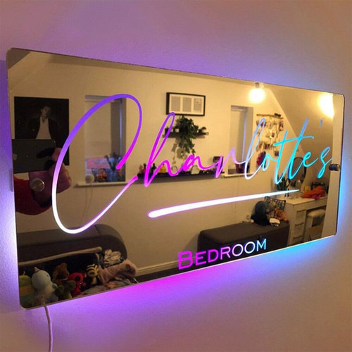 Personalized Name Mirror LED Light, Custom Name Night Light Mirror, Wall Decor Mirror, Light Up Mirror, Bedroom Livingroom Decoration Mirror, Valentine's Day Birthday Custom Gift for Mom Wife(Style 1) Personalized Name Mirror LED Light, Custom Name Night Light Mirror, Wall Decor Mirror, Light Up Mirror, Bedroom Livingroom Decoration Mirror, Valentine's Day Birthday Custom Gift for Mom Wife(Style 1)